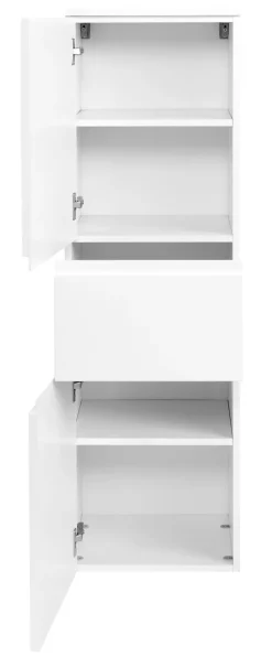 Midischrank CARDIFF 40 x 130 cm Weiß Hochglanz