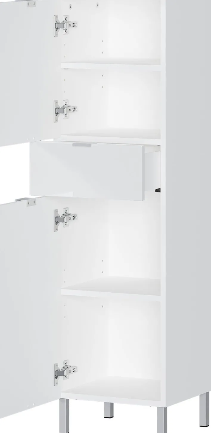 Mittelschrank FEY 34 x 120 cm Weiß/ HG Weiß