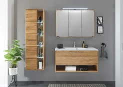 Mittelschrank LAMBA 45 x 150 cm Eiche Natur