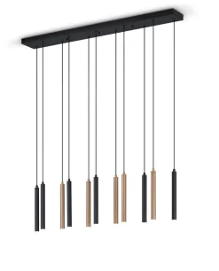 Musterring LED Balkenpendel 11-flg MR CALINA schwarz /coffee