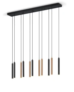 Musterring LED Balkenpendel 11-flg MR CALINA schwarz /coffee