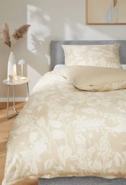 Musterring Satin-Bettwäsche MR-BLOOM 135 x 200 cm sand