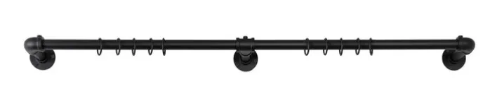 my deco Teleskopgarnitur INDUSTRIAL LOOK 160-280 cm schwarz