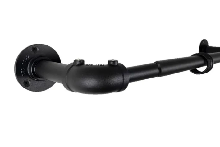 my deco Teleskopgarnitur INDUSTRIAL LOOK 160-280 cm schwarz