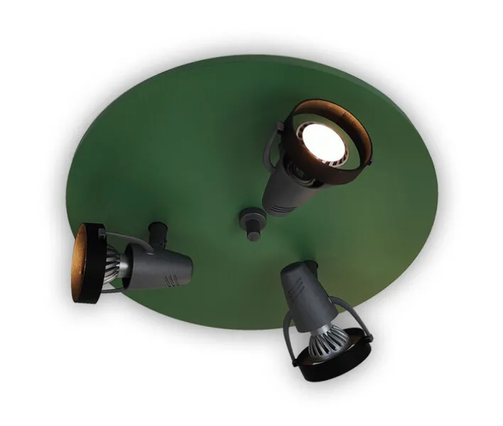 niermann Retrofit Kinderlampe Decke 3 Spots STRAHLER salbei