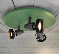 niermann Retrofit Kinderlampe Decke 3 Spots STRAHLER salbei