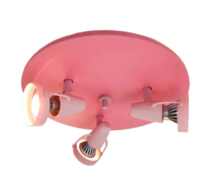 niermann Retrofit Kinderlampe Decke 3 Spots STRAHLER pastellrose