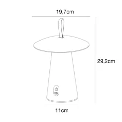 Nordlux LED Akku Tischlampe ARA To-Go 19,7 cm schwarz