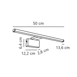 Nordlux LED Badlampe Wand MARLEE 50 cm schwarz