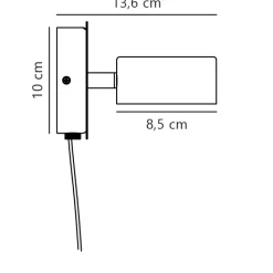 Nordlux LED Wandleuchte mit 1 Spot CLYDE schwarz