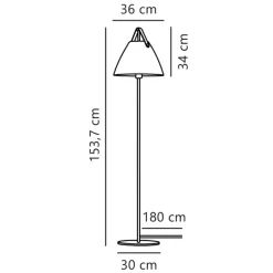 Nordlux Retrofit Stehlampe STRAP 36 cm weiß