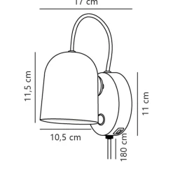 Nordlux Retrofit Wandleuchte ANGLE 1-flg schwarz