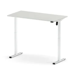 Nowy Styl Schreibtisch ECOMO 135 x 65 cm Lichtgrau/ Weiß