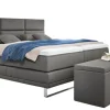 Ole Gunderson Boxspringbett JUWEL XXL EL 180 x 200 cm dunkelgrau