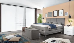 Ole Gunderson Boxspringbett JUWEL XXL EL 180 x 200 cm dunkelgrau