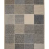 Outdoorteppich CLYDE 67 x 120 cm beige/blau