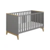 PAIDI Babybett STEN 70 x 140 cm grau/ braun