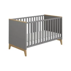 PAIDI Babybett STEN 70 x 140 cm grau/ braun