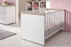 PAIDI Kinderbett KIRA Kreideweiß/ Eiche-Nautik