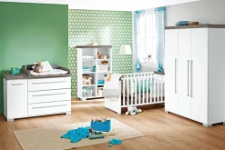 PAIDI Kinderbett KIRA Kreideweiß/ Eiche-Nautik