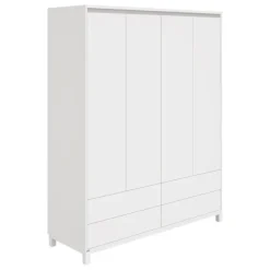 PAIDI Kinder-Drehtürenschrank OLLI weiß/ grau