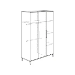 PAIDI Kinder-Drehtürenschrank ARI beige