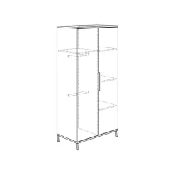 PAIDI Kinder-Drehtürenschrank ARI 95 x 195 cm beige