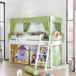 PAIDI Kindervorhang TIAGO 2er Set grün/ mehrfarbig