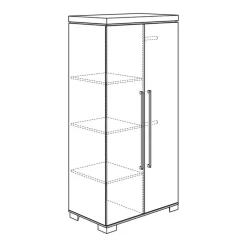 PAIDI Kleiderschrank KIRA 3-türig Kreideweiß/ Eiche-Nautik