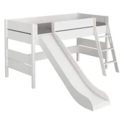 PAIDI Spielbett TIAGO mit Rutsche und Leiter weiß