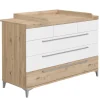PAIDI Wickelkommode REMO Bordeaux-Eiche/ Kreideweiß