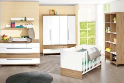 PAIDI Wickelkommode REMO Bordeaux-Eiche/ Kreideweiß