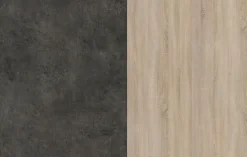 Parisot Buffet-Schrank Fumay 100 x 186 cm Eiche Dekor/ schwarz