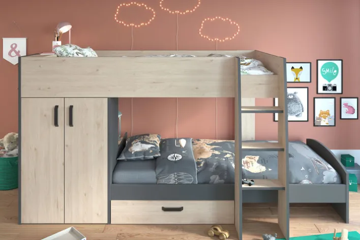 Parisot Etagenbett STIM 2 braun/grau