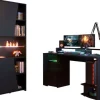 Parisot Gamertisch und Regal mit LED Beleuchtung schwarz