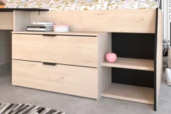 Parisot Halbhohes Hochbett MILKY 2 braun/schwarz