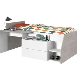 Parisot Halbhohes Hochbett MILKY 1 weiß / grau