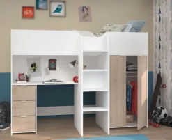 Parisot Hochbett TOM 1 weiß / braun