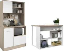 Parisot Küchenschrank SOCOOL 2er Set Eiche Jackson Dekor/ Weiß