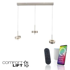 Paul Neuhaus LED Balkenpendel Q-ROTATE 3-flg Nickelfarbig