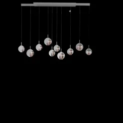 Paul Neuhaus LED Balkenpendel PURE E-INFINITY Glas Aluminium 198 x 35 x 180 cm Broncefarbig/Rauchfarbig