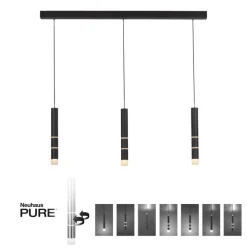 Paul Neuhaus LED Balkenpendel PURE-VEGA 120 cm schwarz