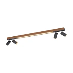 Paul Neuhaus LED Deckenlampe PURE-LINES 5-flg braun