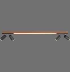 Paul Neuhaus LED Deckenlampe PURE-LINES 5-flg braun