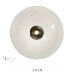 Paul Neuhaus LED Deckenlampe PURE VITRUM 45 cm braun