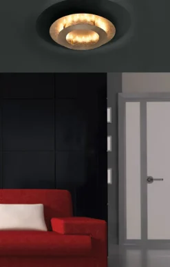 Paul Neuhaus LED Deckenlampe NEVIS 40 cm goldfarbig