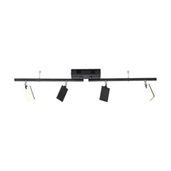 Paul Neuhaus LED Deckenlampe mit 4 Spots PURE-MIRA schwarz