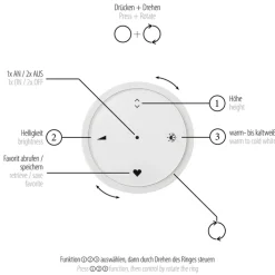 Paul Neuhaus LED Pendelleuchte PURE E-MOON 1-flg bronze