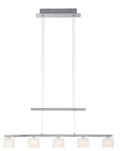 Paul Neuhaus LED Pendelleuchte HYDRA 5-flg stahlfarbig