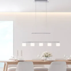 Paul Neuhaus LED Pendelleuchte HYDRA 5-flg stahlfarbig